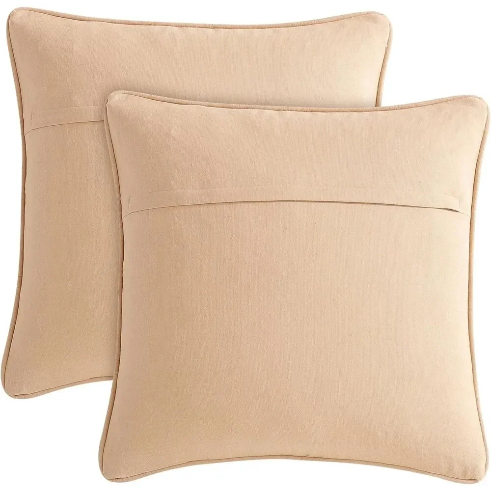 Boho Living Jada 20 x 20 Beige 2-Pack Decorative Throw Pillows